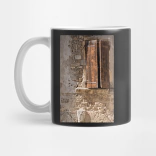 Brown shutters. Mug